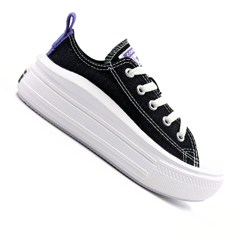 ALL STAR CHUCK TAYLOR PLATAFORMA MOVE PRETO LUA ROXA CANO LONGO INFANTIL -  Loja Rock n' Roll