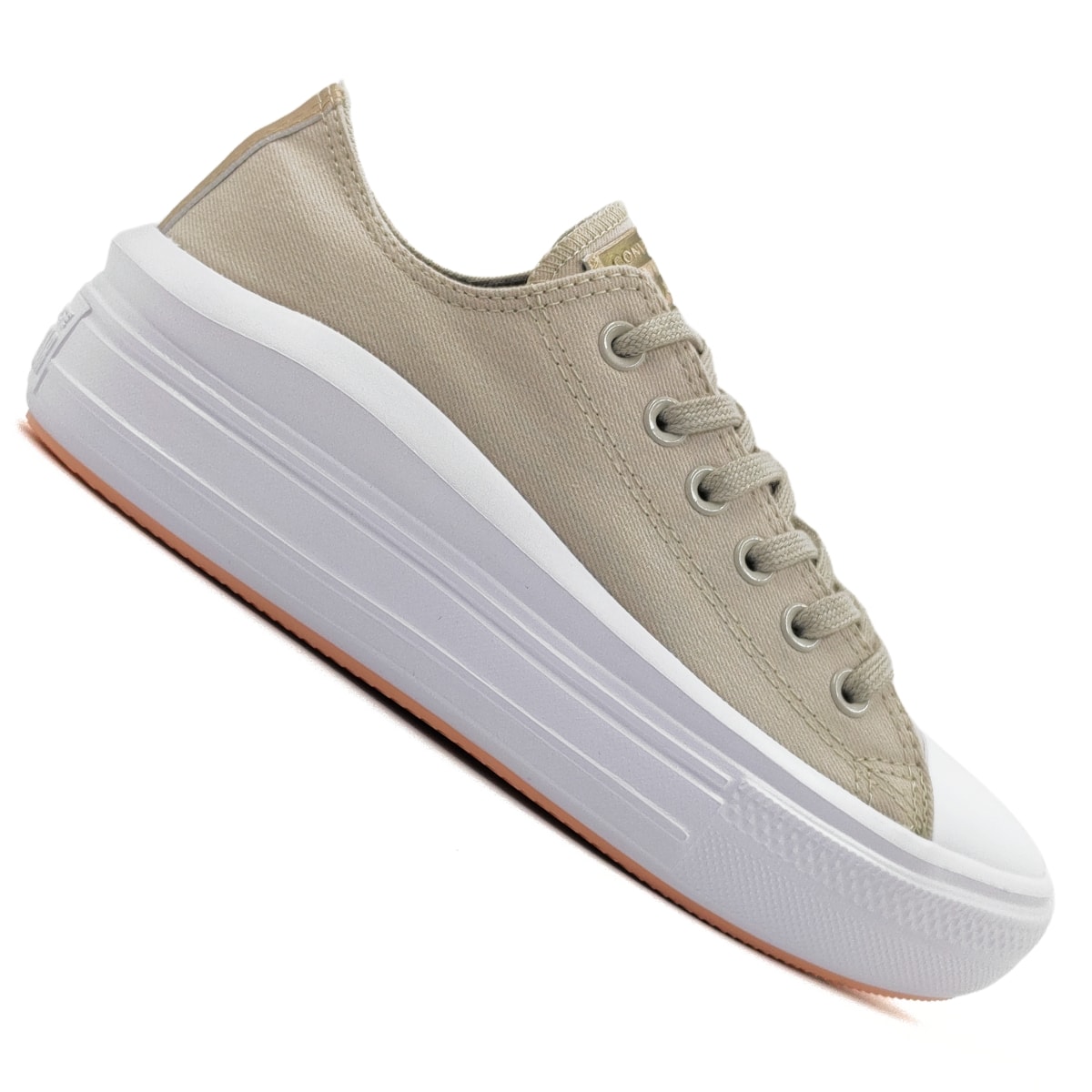 Tênis Converse Chuck Taylor All Star Move Unissex - Bege/Branco