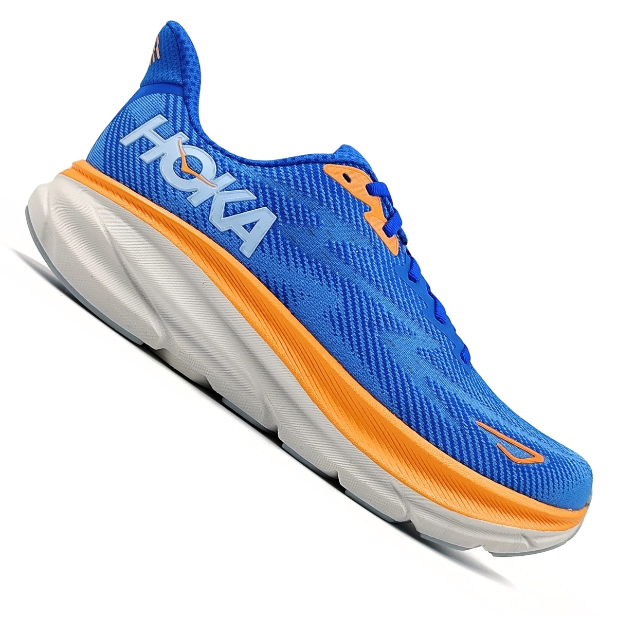 Tênis Hoka Clifton 9 Masculino - Azul/Laranja