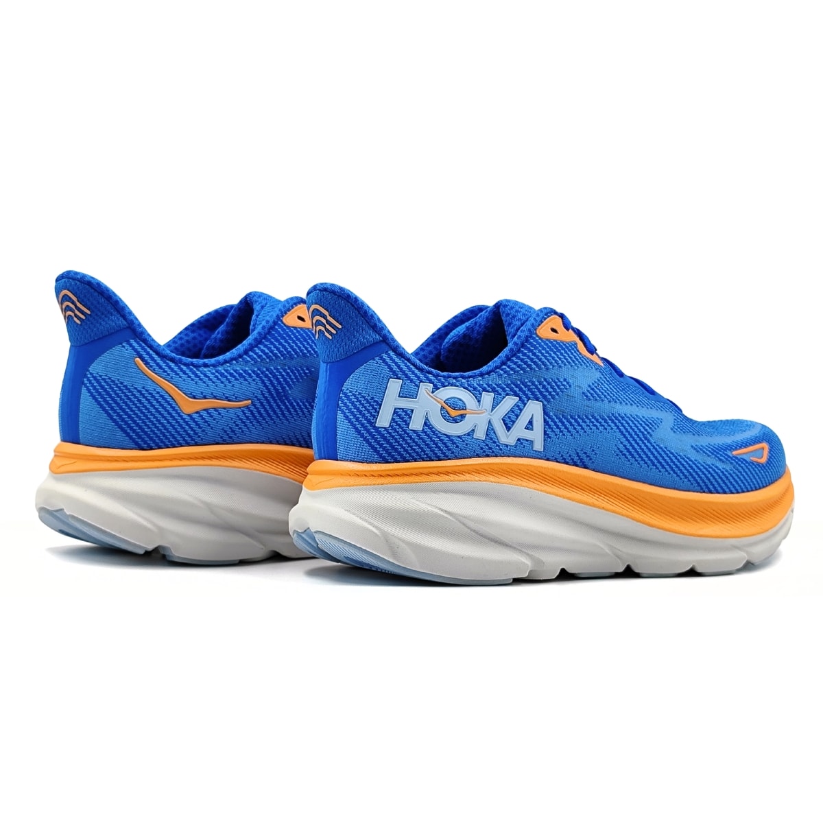 Tênis Hoka Clifton 9 Masculino - Azul/Laranja