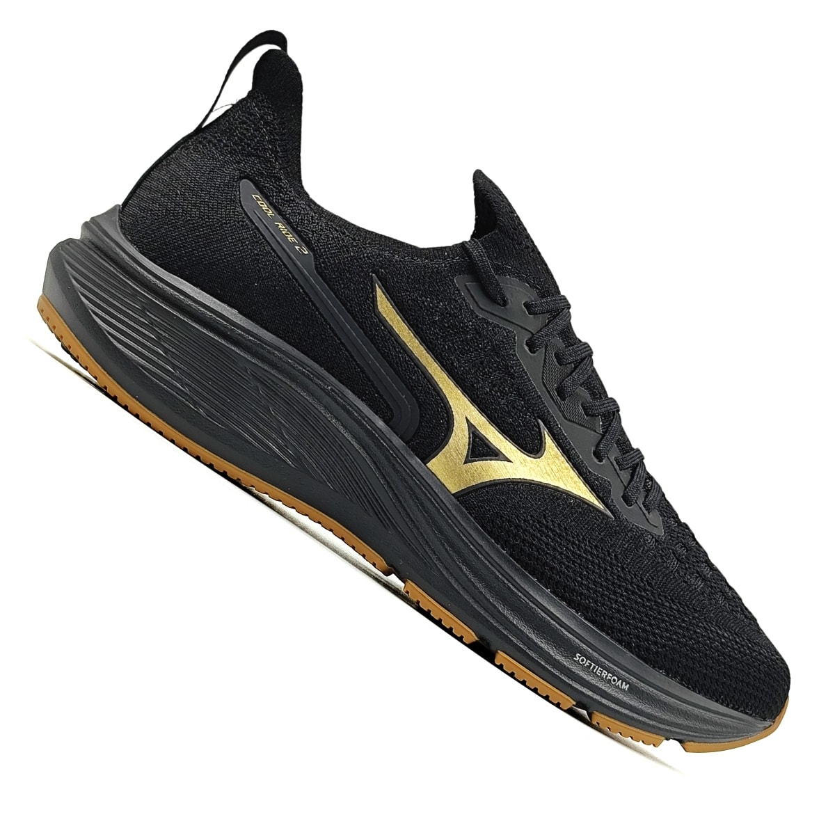 Tênis Mizuno Cool Ride 2.0 Masculino - Preto/Dourado