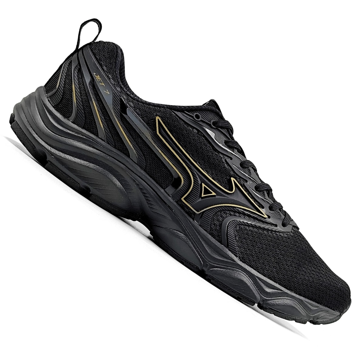 Tênis Mizuno Jet 7 Masculino - Preto/Dourado