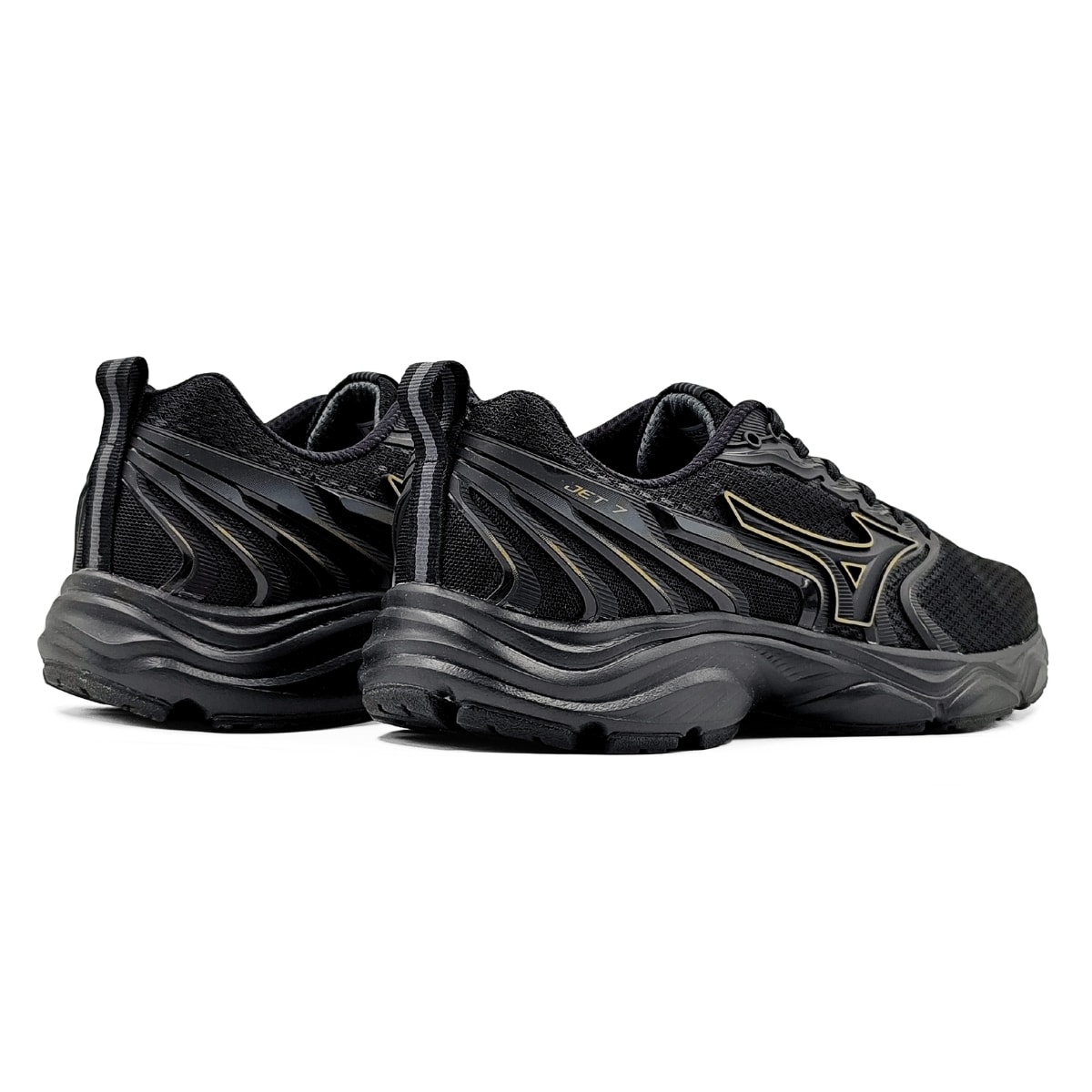 Tênis Mizuno Jet 7 Masculino - Preto/Dourado
