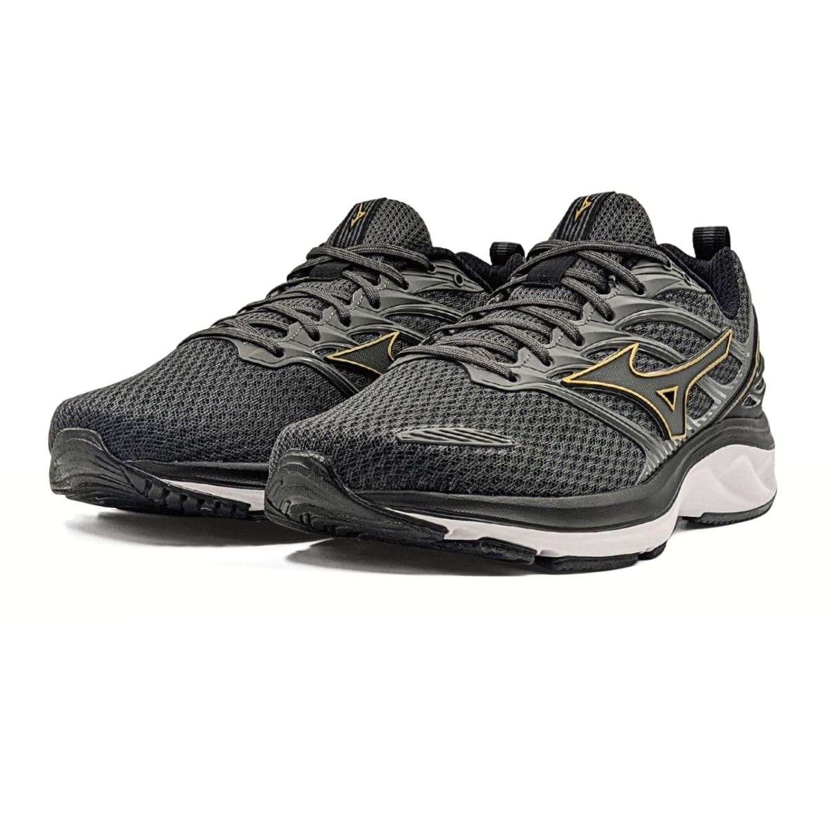 Tênis Mizuno Space 3 Masculino - Chumbo/Dourado