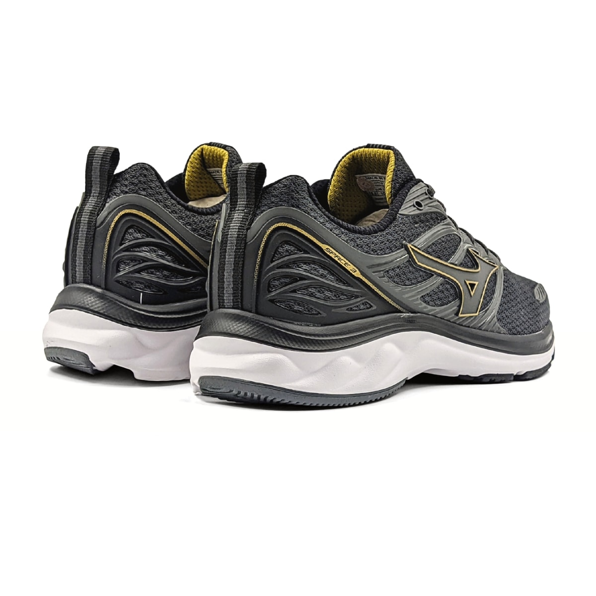 Tênis Mizuno Space 3 Masculino - Chumbo/Dourado