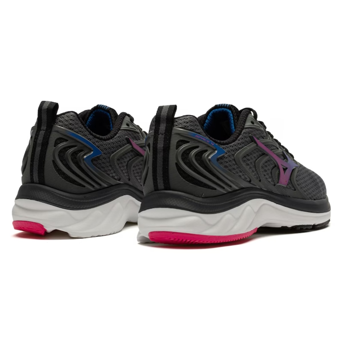 Tênis Mizuno Space 4 Feminino - Chumbo/Rosa
