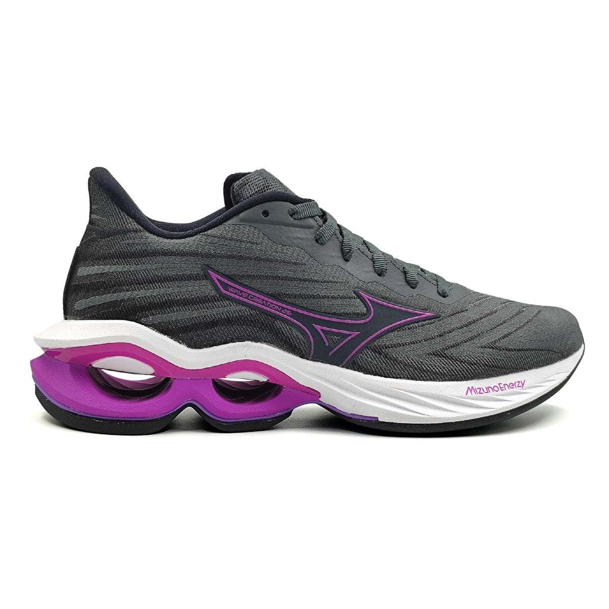 Tênis Mizuno Wave Creation 25 Feminino - Grafite/Rosa