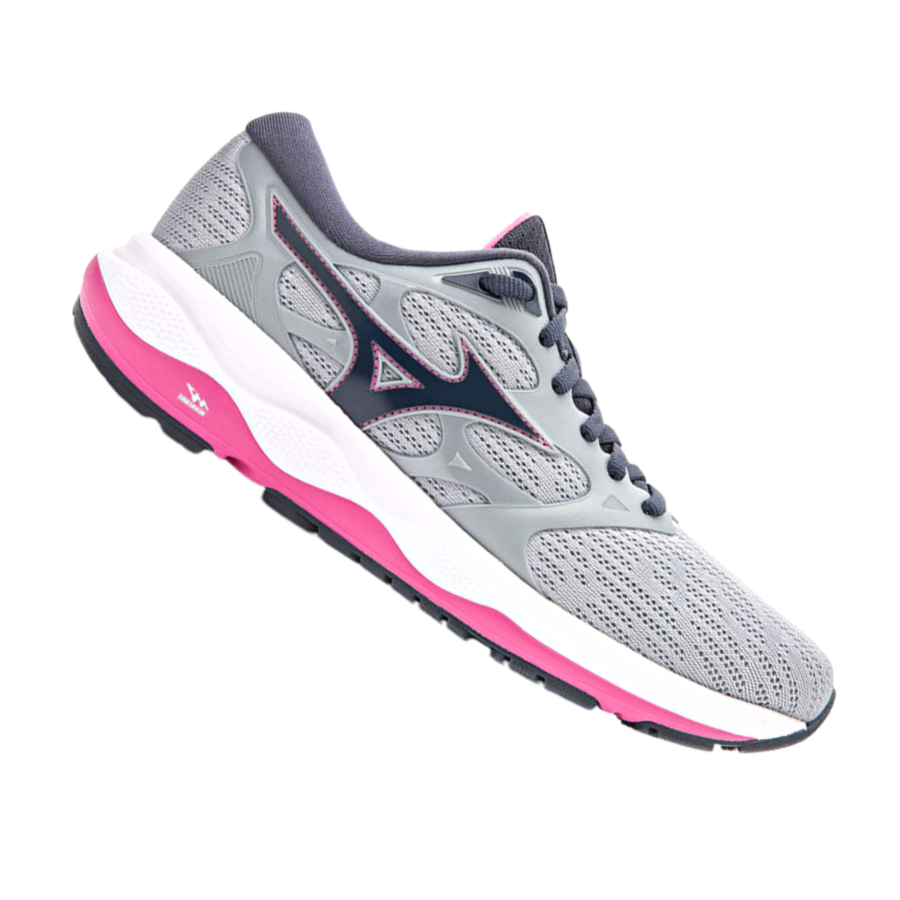 Tênis Mizuno Wave Falcon 3 Feminino - Cinza/Rosa