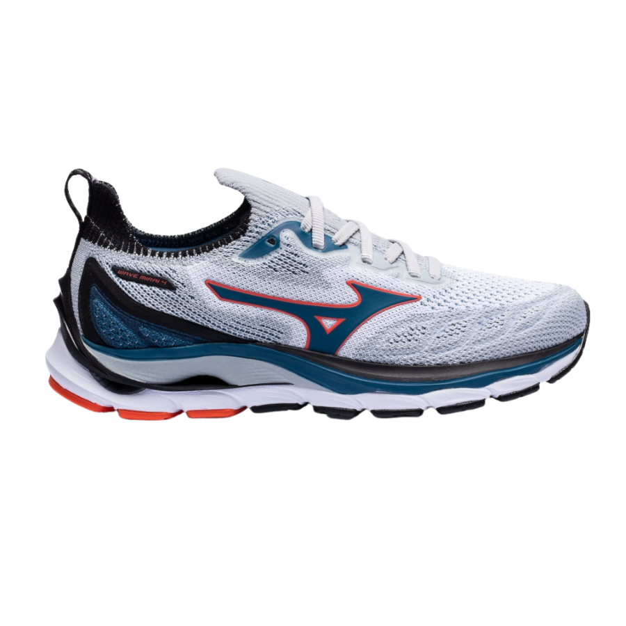 Tênis Mizuno Wave Mirai 4 Masculino - Cinza Escuro/Azul