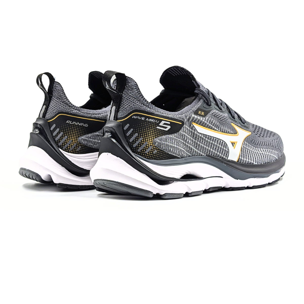Tênis Mizuno Wave Mirai 5 Masculino - Chumbo