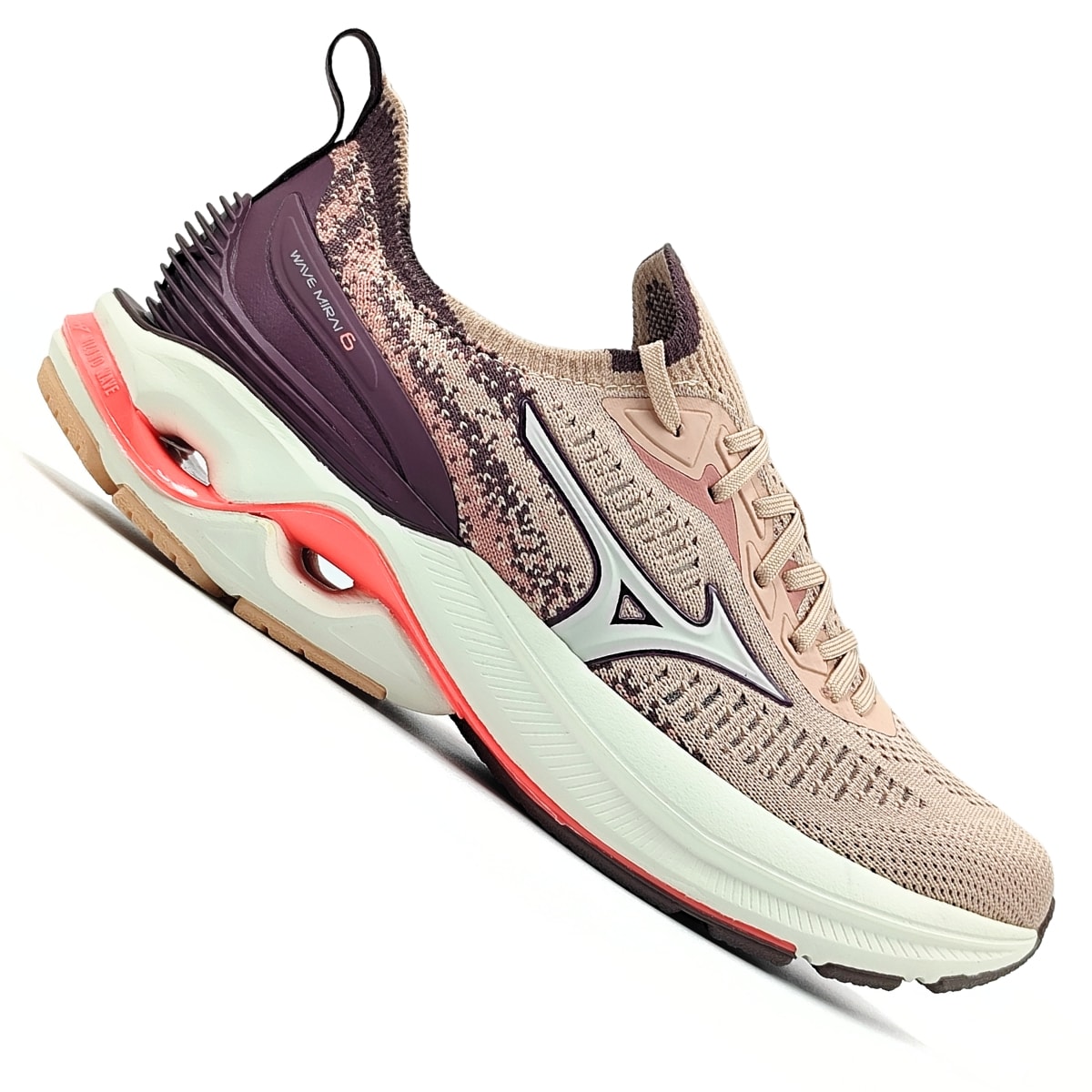 Tênis Mizuno Wave Mirai 6 Feminino - Rosa/Roxo