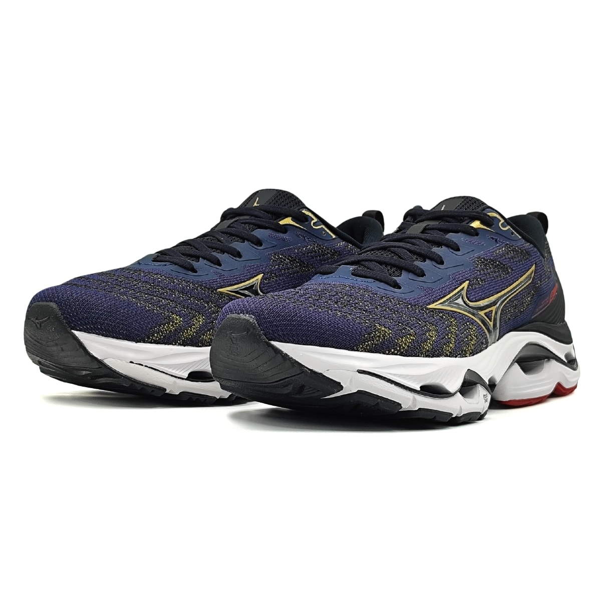 Tênis Mizuno Wave Stratos 2 Masculino - Marinho/Dourado
