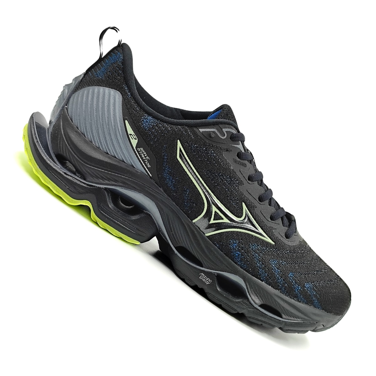 Tênis Mizuno Wave Stratos 2 Masculino - Preto/Grafite