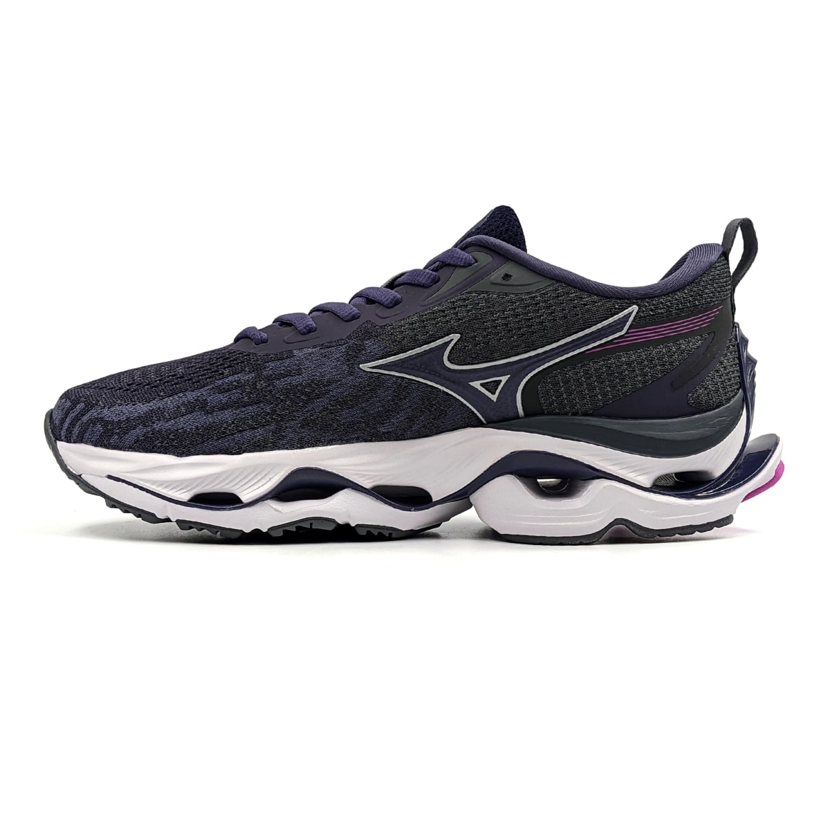 Tênis Mizuno Wave Stratos Feminino - Grafite/Roxo