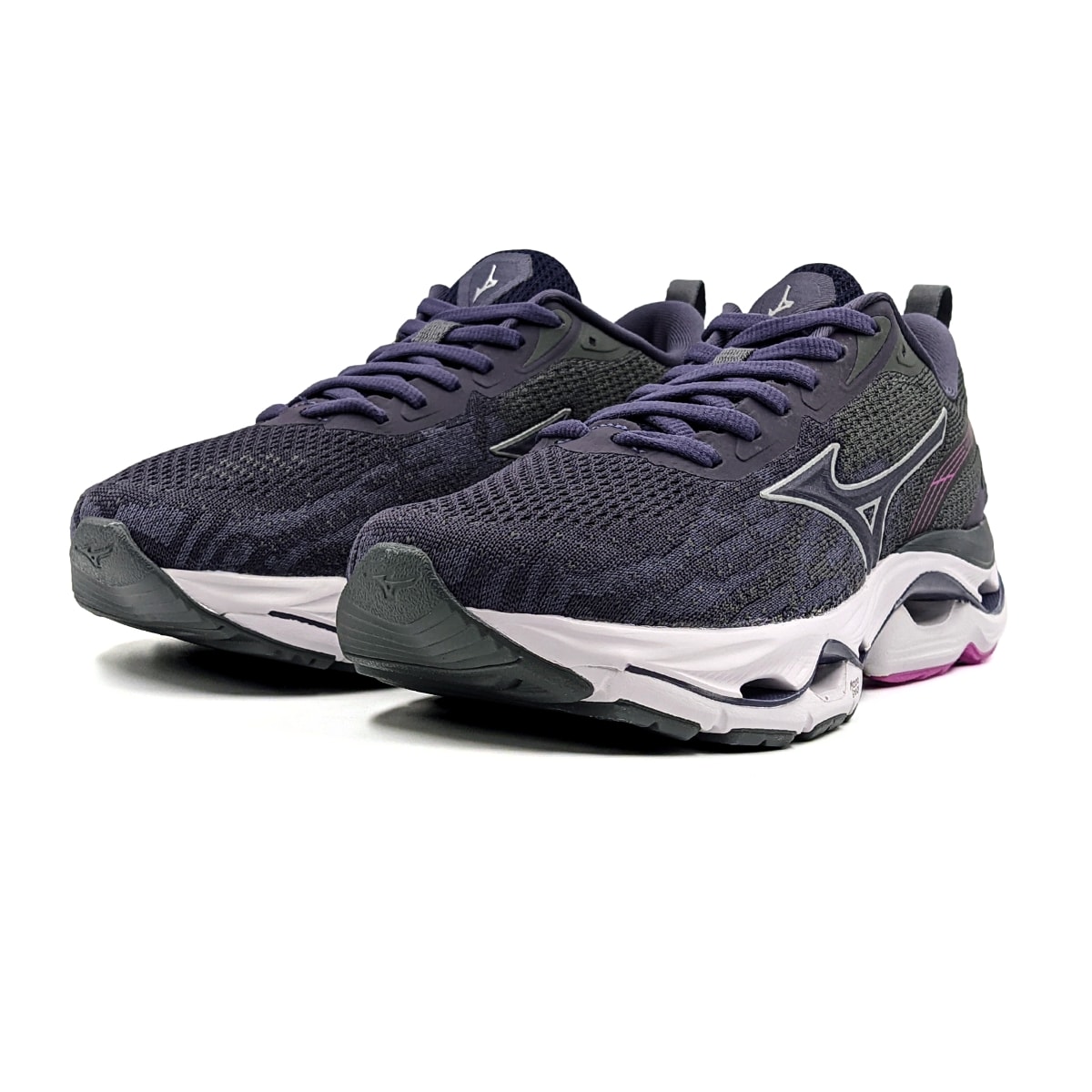 Tênis Mizuno Wave Stratos Feminino - Grafite/Roxo