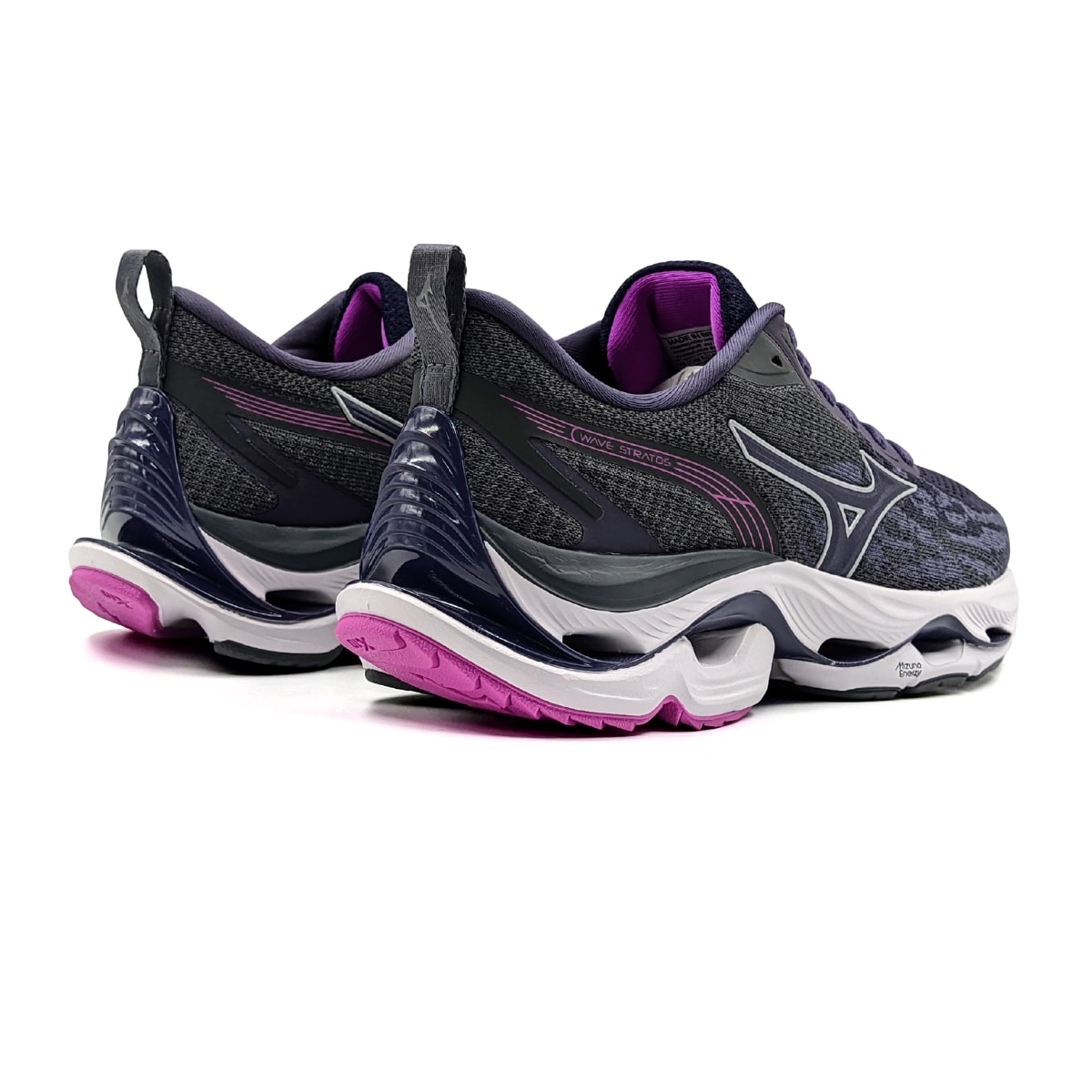 Tênis Mizuno Wave Stratos Feminino - Grafite/Roxo