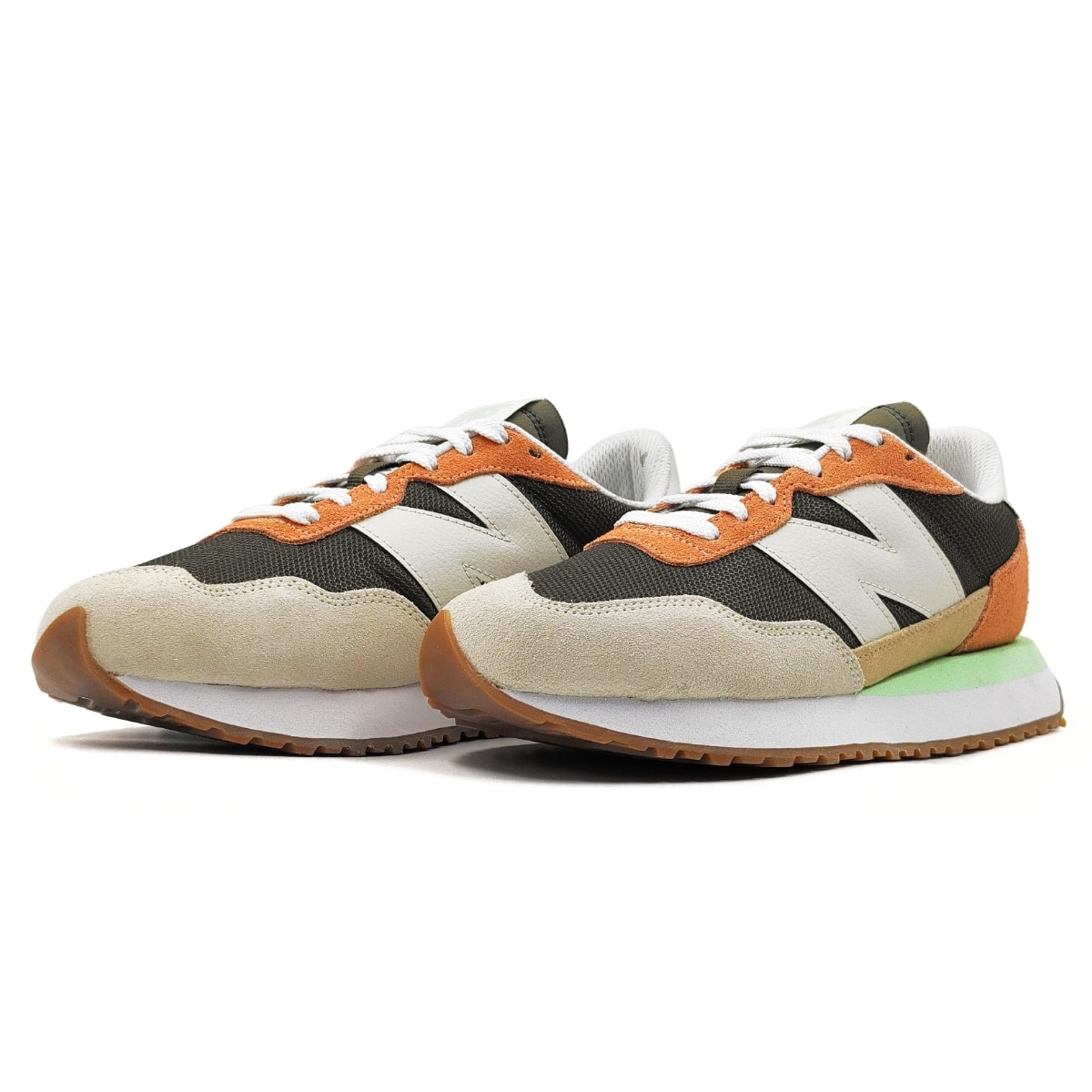 Tênis New Balance 237v1 Masculino - Verde Musgo/Laranja