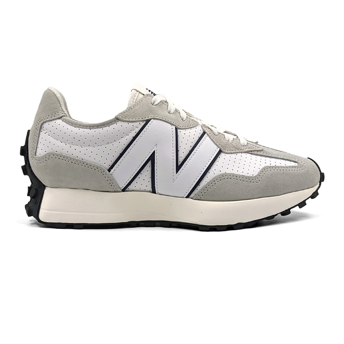 Tênis New Balance 327v1 Couro Masculino - Branco/Cinza