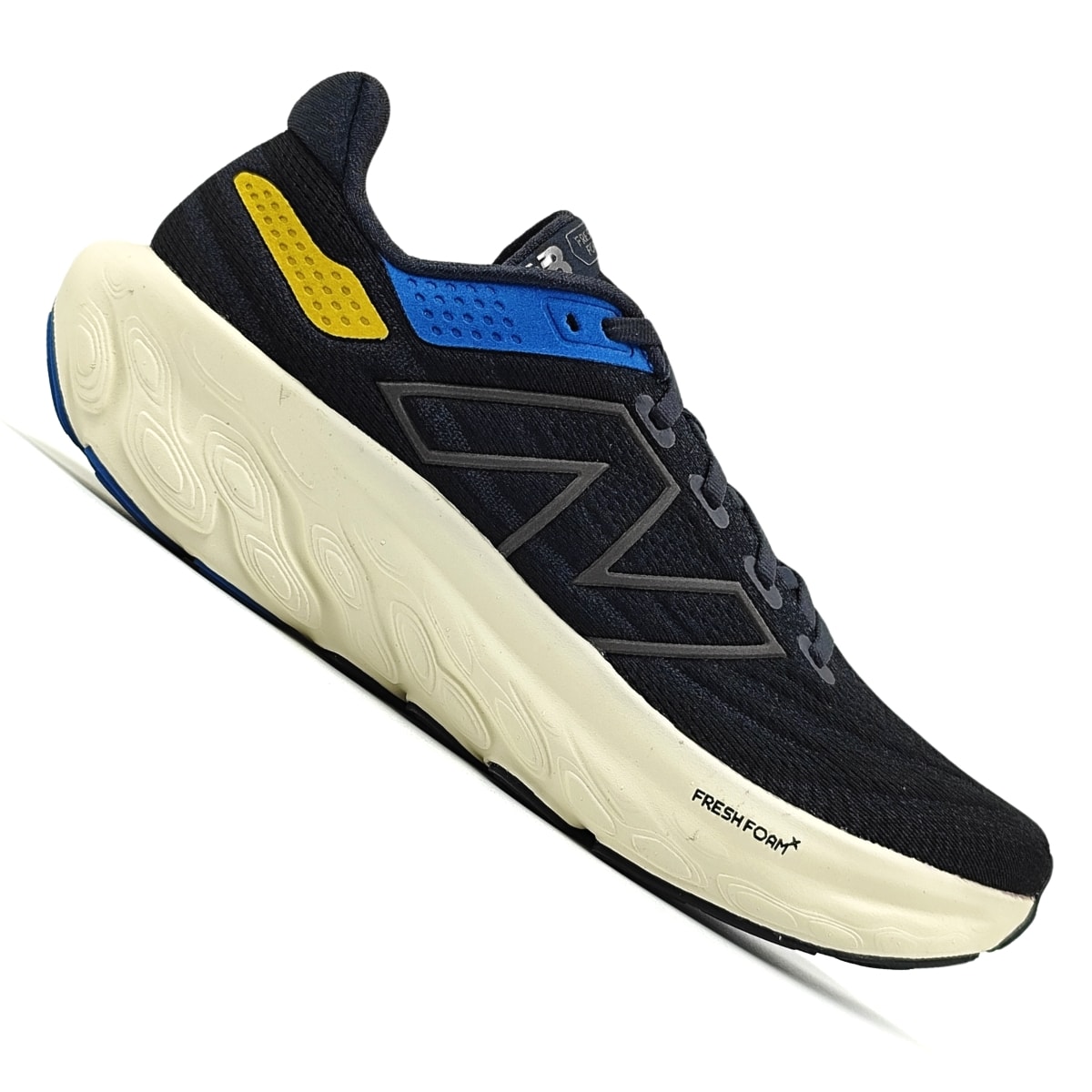 Tênis New Balance Fresh Foam X 1080v13 Masculino - Preto/Azul Tênis New Balance Fresh Foam X 1080v13 Masculino - Preto/Azul