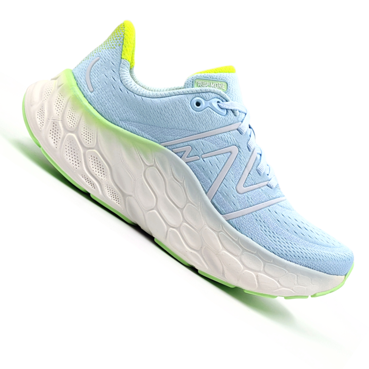 Tênis New Balance Fresh Foam X More V4 Feminino - Azul/Lima