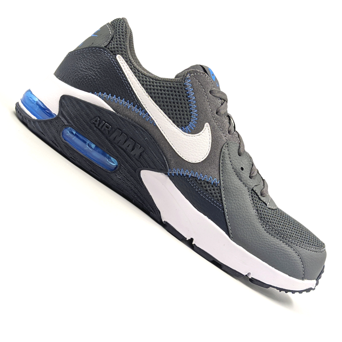 Nike azul hot sale e cinza