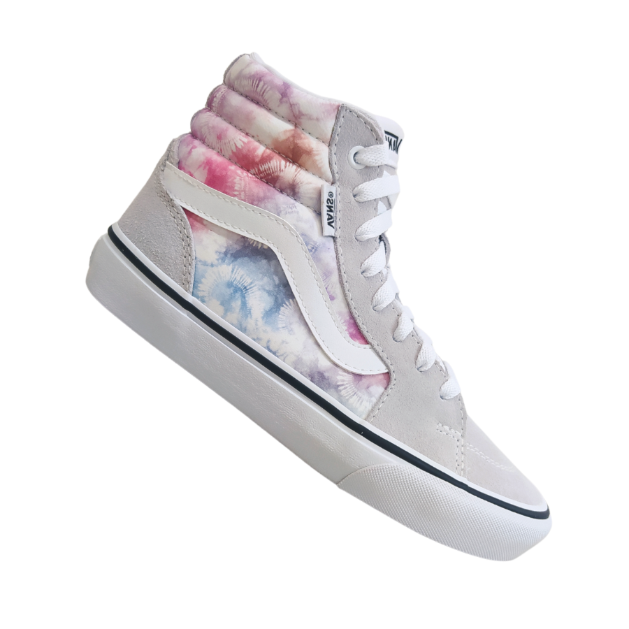 T nis Vans Filmore HI Suede Canvas Feminino Cinza Rosa