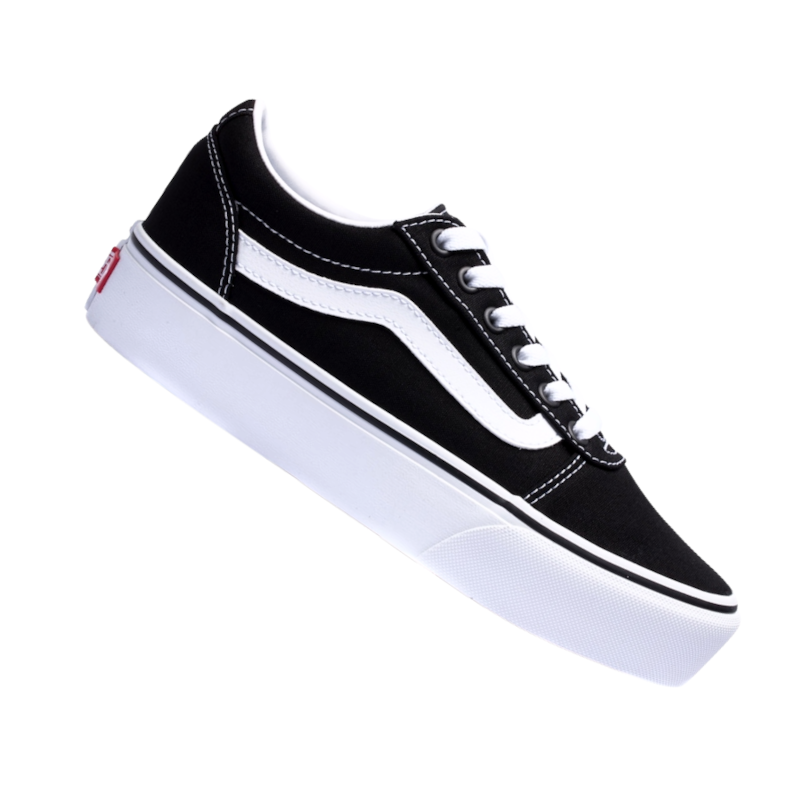 Tênis Vans Ward Canvas Platform Feminino - Preto/Branco